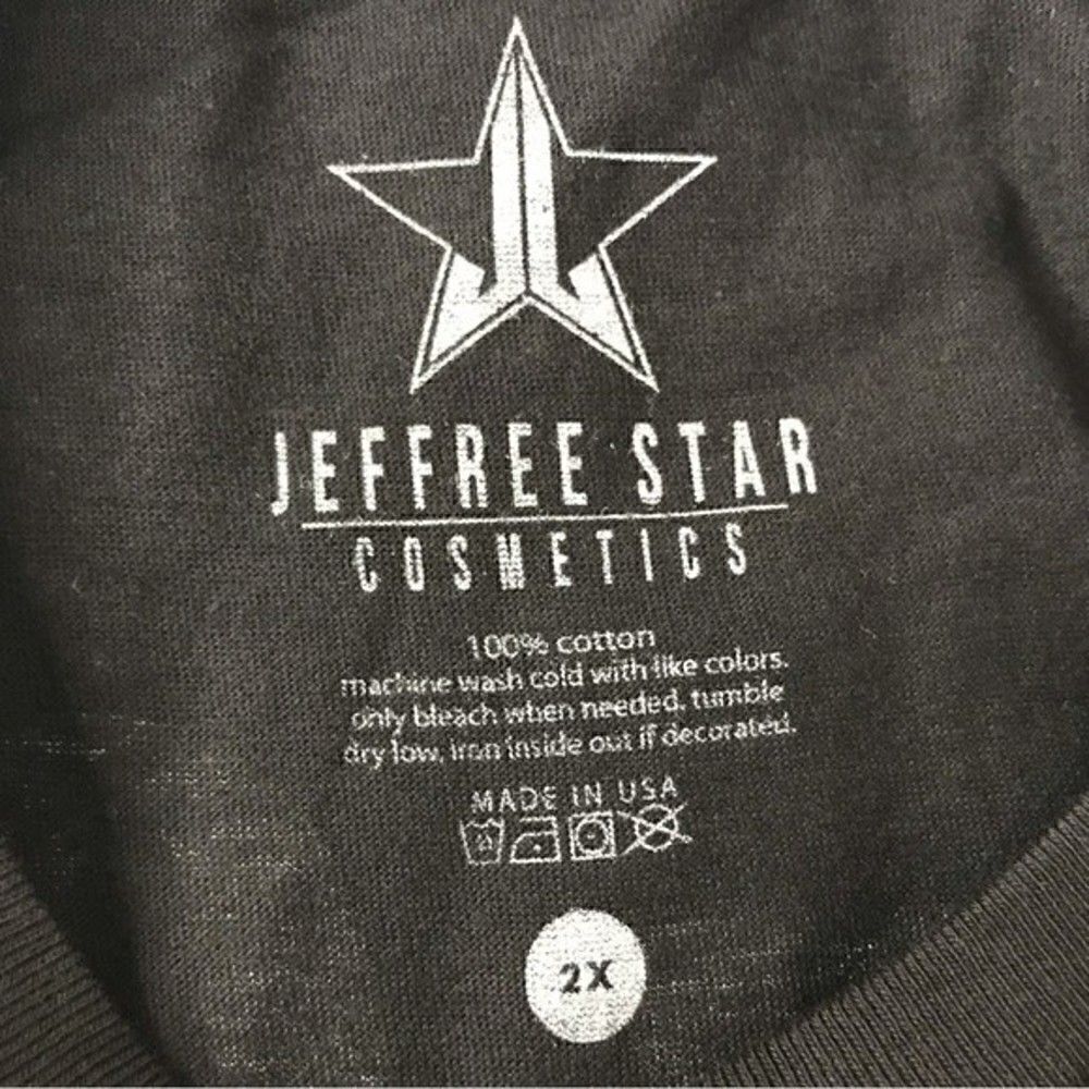 New! Jeffree Star Hi How are Ya Black Lime Green Star Soft Tee T-Shirt Top 2X - Picture 7 of 8